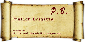 Prelich Brigitta névjegykártya